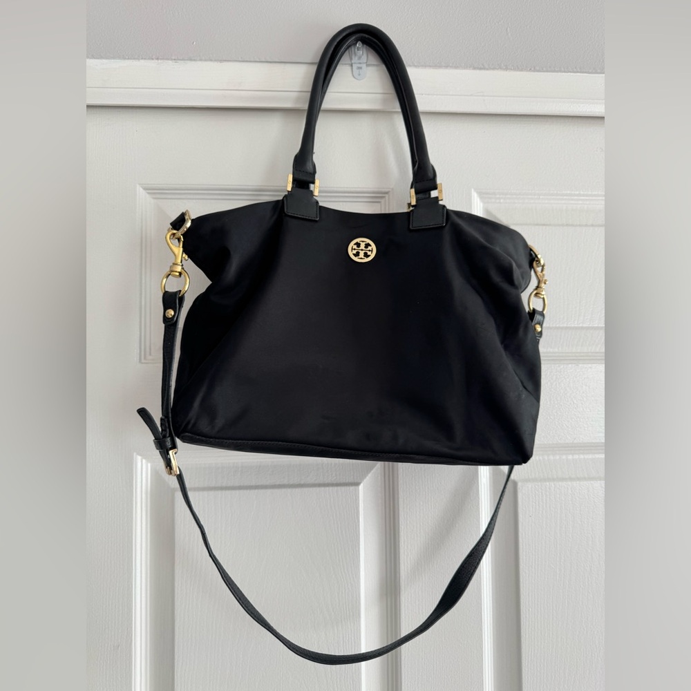 Tory Burch Black Nylon Tote Bag